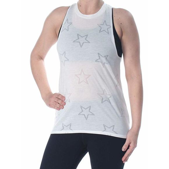 Material Girl Juniors Burnout Tank Top Size:Medium Color:Cloud Dancer - Picture 1 of 3